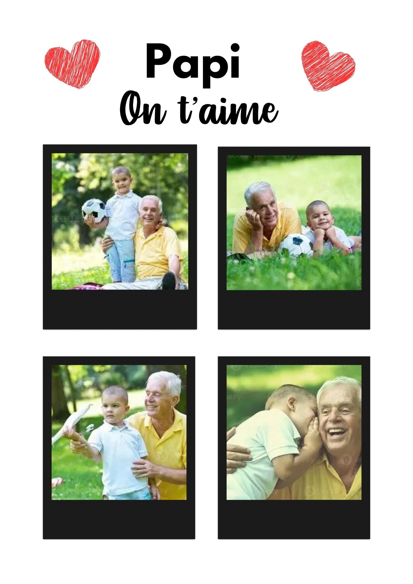 "Cadre personnalisé avec 4 Photos"