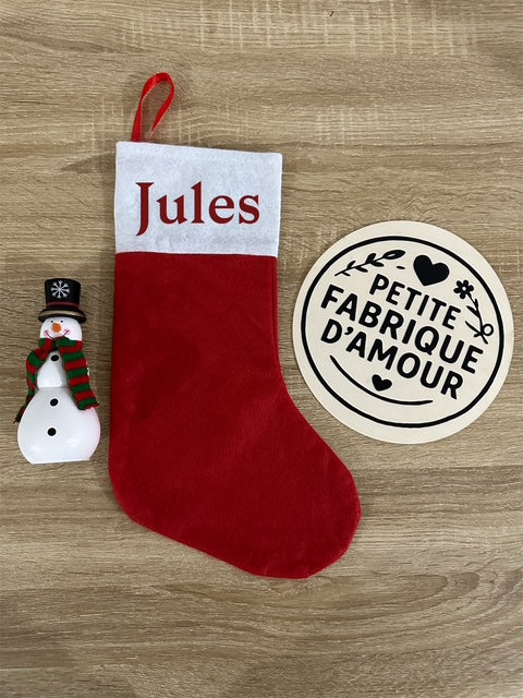 🎁 Chaussette de Noël personnalisable avec prénom