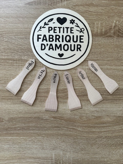 🧀 Lot de 6 Spatules à Raclette – Version Personnalisée ou Humoristique